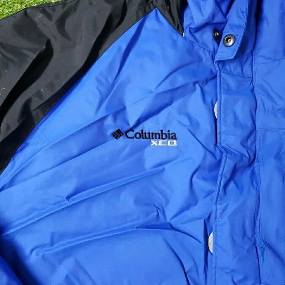 Large Columbia XCO Full Zip Black Blue Storm Dry Hooded Jacket - Picture 5 of 9